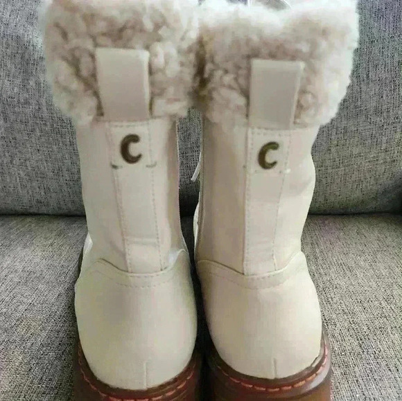 Circus By Sam Edelman Womens Sanders 2 Lace Up Boots Sz 11 Ivory - Picture 8 of 12